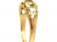 Victorian 18ct Gold & Chrysolite Five Stone Ring