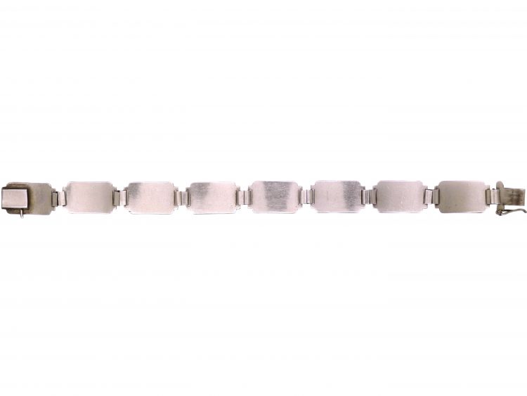 Norwegian Retro Silver, Yellow & Black Enamel Bracelet by Aksel Holmsen