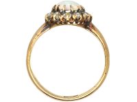 Edwardian 18ct Gold, Opal & Diamond Cluster Ring