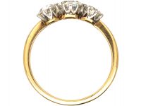 Edwardian 18ct Yellow Gold Three Stone Diamond Ring