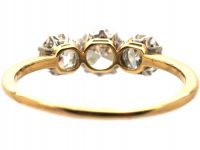 Edwardian 18ct Yellow Gold Three Stone Diamond Ring