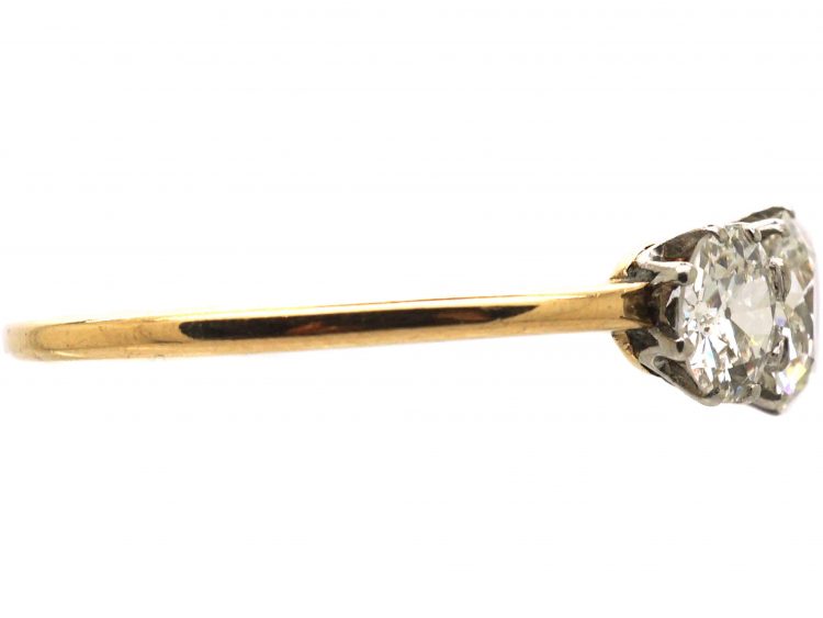Edwardian 18ct Yellow Gold Three Stone Diamond Ring