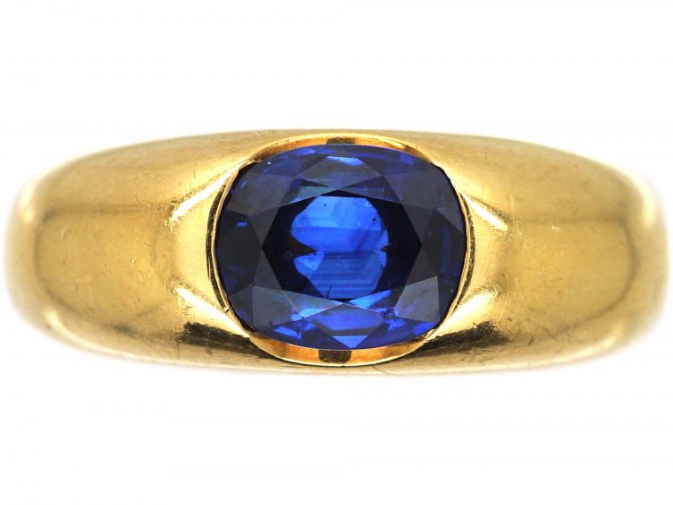 18ct Gold & Sapphire Ring by Cartier