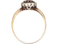 Edwardian 15ct Gold, Ruby & Diamond Oval Cluster Ring