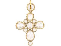 Early Victorian 18ct Gold & Rock Crystal Cross