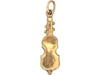 Edwardian 9ct Gold Violin Charm
