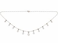 Edwardian Platinum & Diamond Fringe Necklace