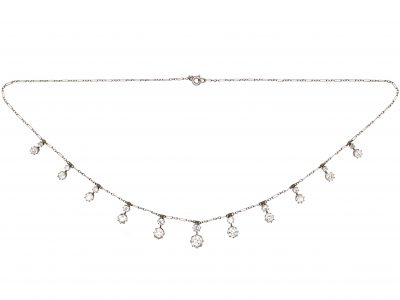 Edwardian Platinum & Diamond Fringe Necklace
