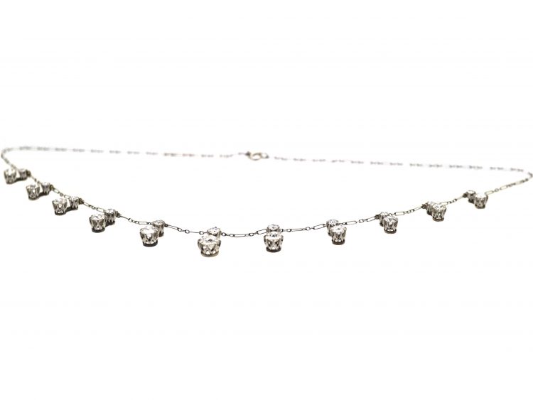 Edwardian Platinum & Diamond Fringe Necklace