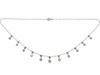 Edwardian Platinum & Diamond Fringe Necklace