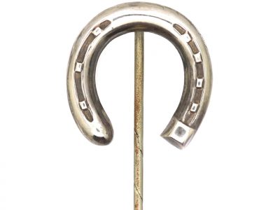 Victorian Silver Horseshoe Tie Pin