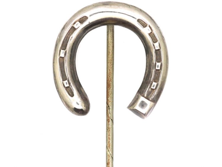 Victorian Silver Horseshoe Tie Pin