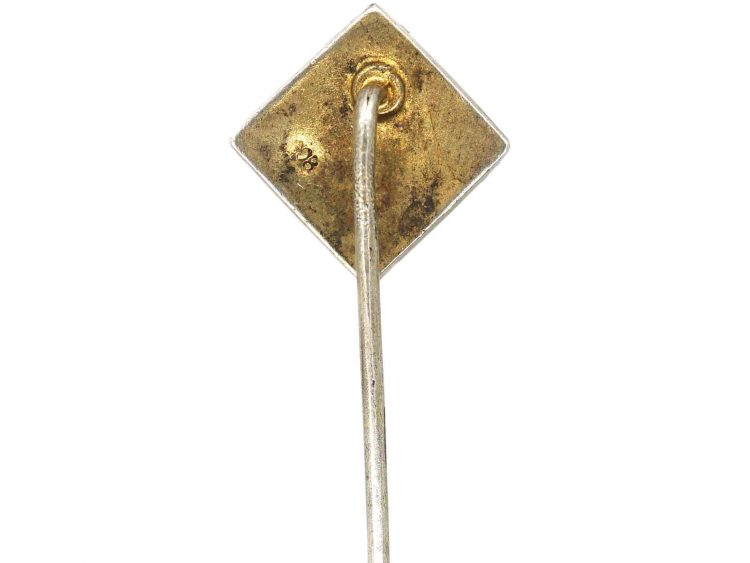 Victorian Silver Gilt & Micro Mosaic Tie Pin