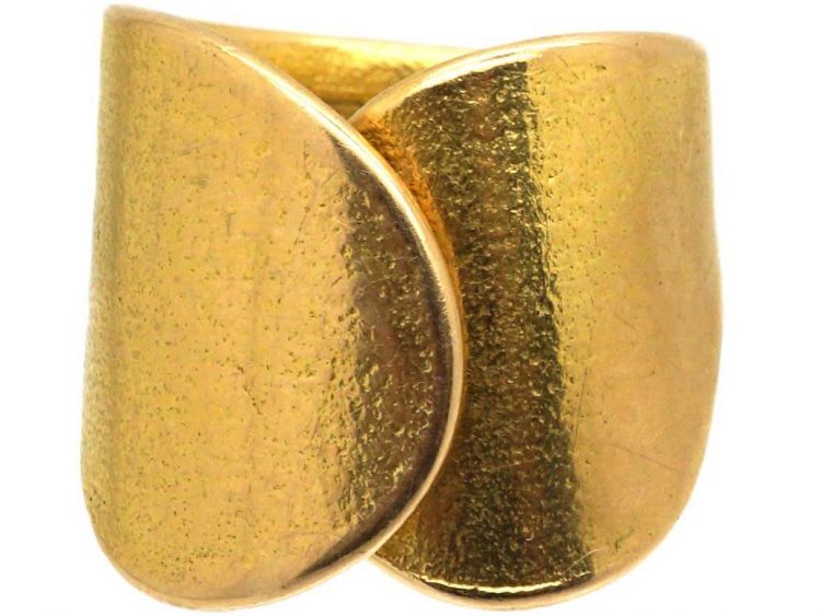 18ct Gold Wrap Over Ring by Georg Jensen