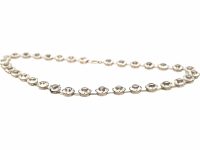 Art Deco Silver & Paste Riviere Necklace