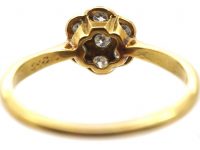 Edwardian 18ct Gold & Platinum, Diamond Daisy Cluster Ring