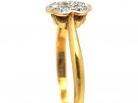 Edwardian 18ct Gold & Platinum, Diamond Daisy Cluster Ring