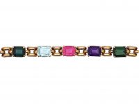 Retro 18ct Gold Harlequin Bracelet