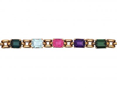 Retro 18ct Gold Harlequin Bracelet