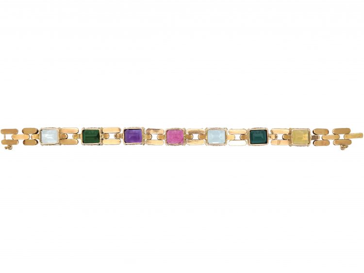 Retro 18ct Gold Harlequin Bracelet