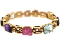 Retro 18ct Gold Harlequin Bracelet