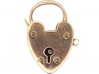 Edwardian 9ct Rose Gold Heart Padlock