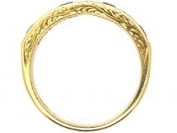 18ct Gold, Square Cut Ruby & Diamond Half Eternity Ring by Cropp & Farr