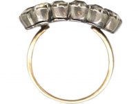 French Early 19th Century 18ct Gold & Silver, Large Enamel & Paste Ring
