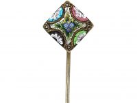 Victorian Silver Gilt & Micro Mosaic Tie Pin