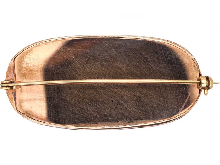 Georgian 15ct Gold Two Colour Wedgwood Jasper Ware Brooch of a Neo-Classical Scene