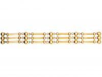 Edwardian 15ct Gold Three Bar Bracelet