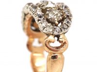 Georgian Three Row Old Mine Cut Diamond Ring