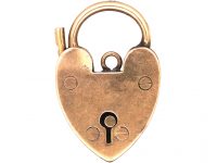 Edwardian 9ct Rose Gold Padlock