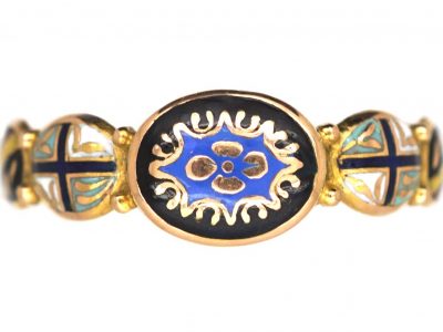 Early 19th Century 15ct Gold & Swiss Enamel Ring