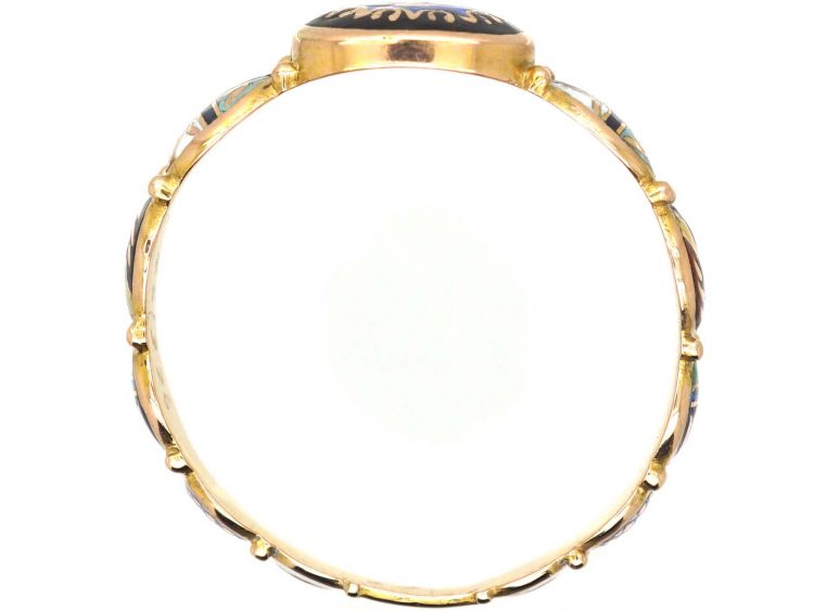 Early 19th Century 15ct Gold & Swiss Enamel Ring