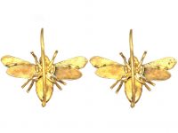 Victorian 15ct Gold Bee Earrings