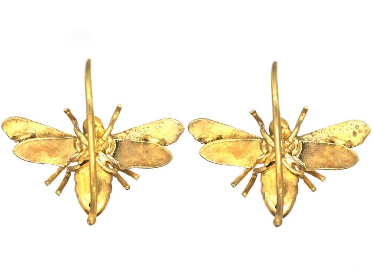 Victorian 15ct Gold Bee Earrings