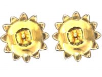 Edwardian Rose Diamond & Natural Bouton Pearl Flower Earrings
