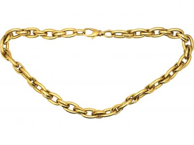 18ct Gold Large Link Necklace