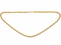 Edwardian 15ct Gold Bead Necklace