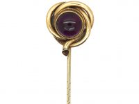 Victorian Cabochon Amethyst Tie Pin