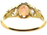 Victorian 18ct Gold, Opal & Diamond Three Stone Ring