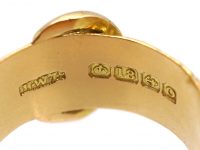 Edwardian 18ct Gold Buckle Ring with Rose & Ivy Detail