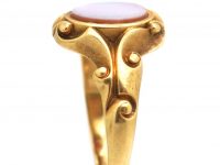 Victorian 18ct Gold & Banded Carnelian Signet Ring