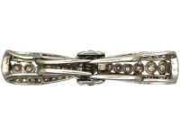 Edwardian Platinum Bow Brooch set with Diamonds