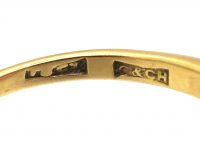 Edwardian 18ct Gold, Pink Sapphire & Diamond Three Stone Ring