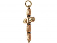 Georgian 15ct Gold Cross set with Topaz