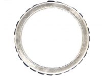Art Deco 18ct White Gold & Calibre Cut Sapphire Eternity Ring