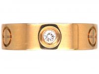 18ct Gold Love Ring by Cartier set with a Diamond