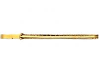 Art Deco 18ct Gold & Platinum, Sapphire & Diamond Line Brooch